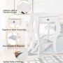 Bedside tables, 2 pcs., with drawer and lower shelf, White, 38.5 × 60 × 38.5 cm