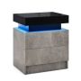 Bedside table, 2 drawers, 20 LED colors, 45 × 52 × 35 cm