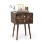 Bedside table, 2 drawers, 40 × 40 × 59 cm