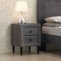 Bedside table, 2 drawers, 40.64 × 55.88 × 40.64 cm