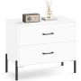 Bedside table, 2 drawers, 71 × 61 × 40 cm