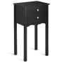 Bedside table, 2 drawers, Black, 40.64 × 76.2 × 33.02 cm