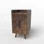 Bedside table, 2 drawers, Brown, 40 × 60 × 32 cm