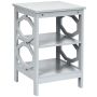 Bedside table, 3 tiers, 40.64 × 60.96 × 40.64 cm