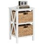 Bedside table, 3 tiers, 2 baskets, 36 × 57 × 30 cm
