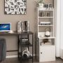 Bedside table, 4 open shelves and cabinet, 45 × 140 × 36 cm