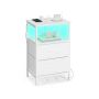 SONGMICS BELLAH LGS302WH03 bedside table, 1 open compartment, 2 drawers, 30 × 39.6 × 60.4 cm