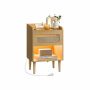 SONGMICS HOME BOHOVEN LET617Y02V1 Bedside table, With drawer and open shelf, 35 × 60 × 40 cm