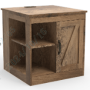 Bedside table, With charging station, Oak, 60 × 60 × 61 cm