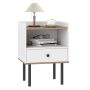 Bedside table, with drawer and open shelf, 41 × 35 × 56 cm