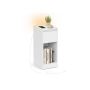 VASAGLE bedside table, 1 drawer, LED, USB-A and USB-C, White, 25 × 59.5 × 30 cm