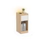 Öökapp VASAGLE, 1 sahtel, LED, USB-A ja USB-C, Kollane/Valge, 25 × 59,5 × 30 cm