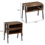 Set of 2 bedside tables, 53.34 × 45.72 × 35.56 cm