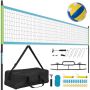 Portable volleyball net, adjustable height