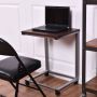Laptop table, 4 casters, Brown/graphite, 50 × 64.5 × 40 cm