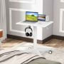Laptop table, height-adjustable, white, 25.5 × 21.5 × 30-46 inches