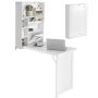 Laptop Table, Foldable, White, 60 × 151 × 94 cm