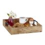 Serveerialus Relaxdays, 2 käepidet, Pruun/must, 35 × 7,5 × 35 cm