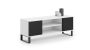 TV table Focus RTV 155x49x40 cm, white / black