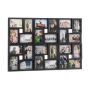 Fotokollaaži raam Relaxdays, 24 fotole, Must, 86 × 57 × 3 cm