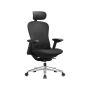 Office chair 70x70x127cm., black/silver color