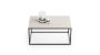 Concrete design coffee table Solo 100x60x40cm, white