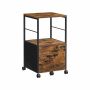 Office cabinet on casters, black/natural