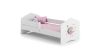 Children's bed Fala with mattress and barrier protection 164 cm x 85 cm x 63 cm, princess with moon