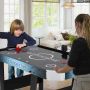 Air hockey table, foldable with LED screen, 144 × 68 × 79 cm