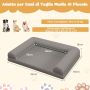 Orthopedic dog bed, Grey, 90 × 69 × 18 cm
