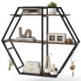 Hanging shelf, 3 tiers, 4 hooks, 80 × 69.5 × 18 cm