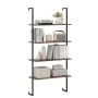 Hanging shelf, 4 shelves, Brown, 76 × 163 × 30 cm