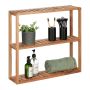 Rippriiul Relaxdays 10045796.0, 3 riiuliga, Pruun, 60 × 54 × 15 cm