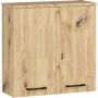 Навесной шкафчик для ванной FIN W60 2D, 2 дверцы, коричневый, 60 × 60 × 22,5 см