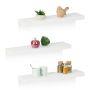 Seinariiulid Relaxdays 10044739.0, 3 tk, Valge, 60 × 3,5 × 15 cm