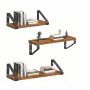 Riputatavad seinariiulid Relaxdays, 3-osaline komplekt, 30 × 11 × 12 cm, 35 × 11 × 12 cm, 40 × 11 × 12 cm
