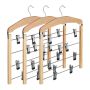 Вешалки для юбок и брюк Relaxdays 10021851_304, 3 шт., 8 зажимов, 39 × 45,5 × 2,5 см