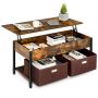 Lifting coffee table, with storage compartment, 106 × 50 × 48 cm