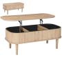 Tõstetav diivanilaud VEVOR CQ-BLWB-SJZ002, 3 peidetud hoiuruumi, 100 × 48 × 54,5 cm