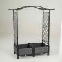Raised bed, 2 planters, Grey, 153 × 40 × 147 cm