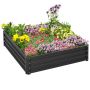 Raised bed Outsunny 120x120x30cm., dark gray/silver color