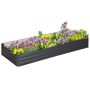 Raised bed Outsunny 241x90.5x30cm., dark gray/silver color