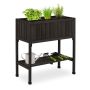 Kõrgpeenar Relaxdays 10038673_46, voodriga, Must, 74 × 80 × 38 cm