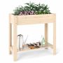 Raised bed, with bottom shelf, 81 × 37 × 77 cm