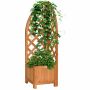 Raised bed with slats Outsunny 32x32x108cm., light brown