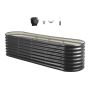 Kõrgpeenar VEVOR GM61003-240X60X57CM, 12 tugevdusvarrast, Hall, 240 × 60 × 60 cm