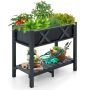 Raised Planting Bed, Trellis Shelf, 86.36 × 45.72 × 73.66 cm