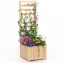 Raised garden pot, with grid, 42 × 123 × 40 cm