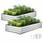 Kõrgpeenarde komplekt VEVOR YJ-ZZC0010, 2 tk, Hõbedane, 180 × 90 × 30 cm