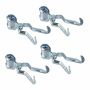 Telgipostide konksud Relaxdays 10035975, 4 tk komplekt, 3 × 11 × 5,5 cm